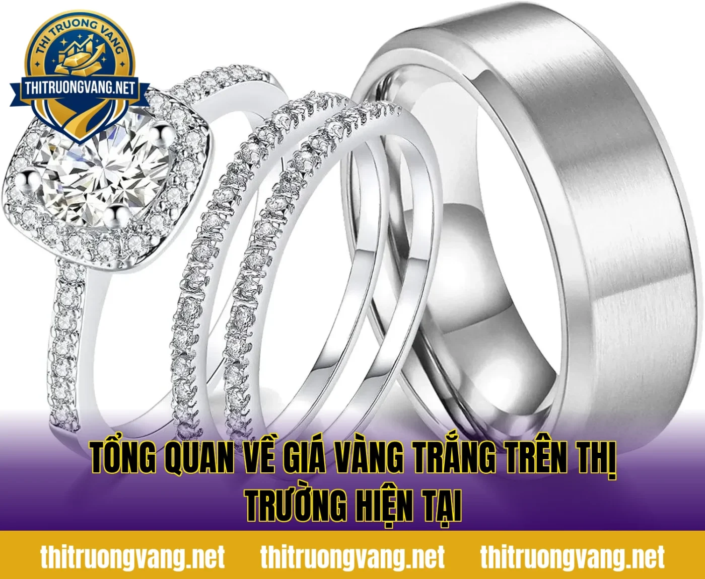Tổng quan về giá vàng trắng trên thị trường hiện tại