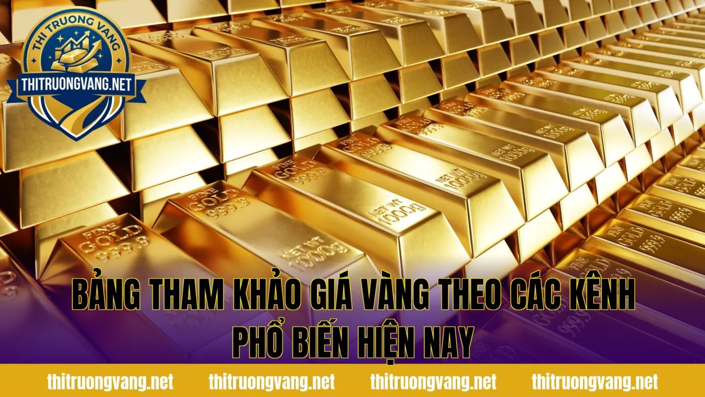 Bảng tham khảo giá vàng theo các kênh phổ biến hiện nay