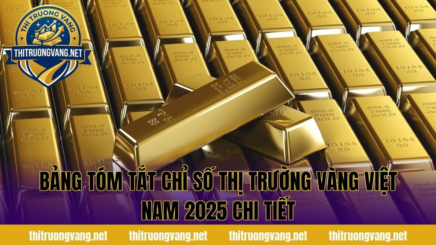 Bảng tóm tắt chỉ số thị trường vàng Việt Nam 2025 chi tiết
