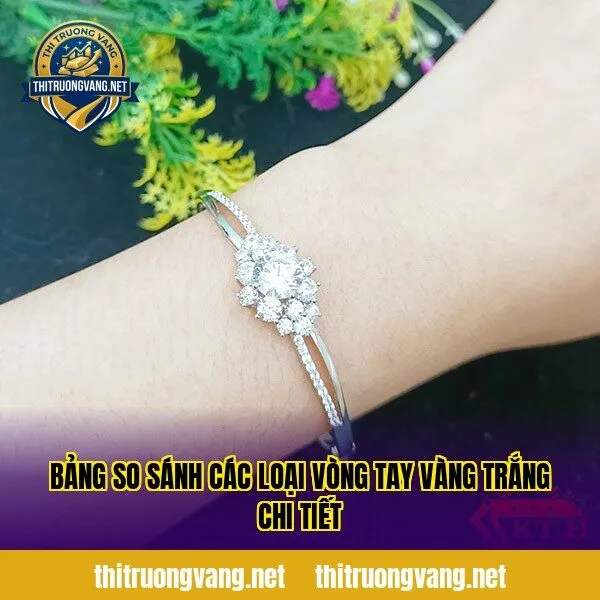 Bảng so sánh các loại vòng tay vàng trắng chi tiết